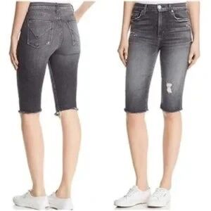 Hudson Zoeey HR Cut Off BF Bermuda Shorts Sz 26 Color Mali